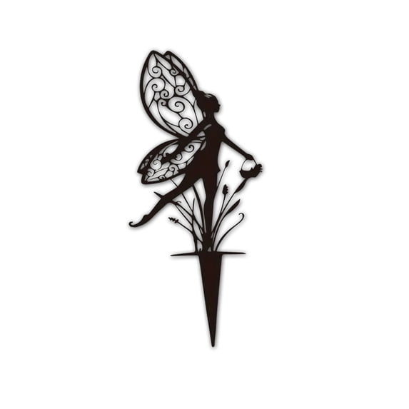 Dancing Fairy Metal Garden Decorative Stake Classic Creative Insert Yard Garden Ornament Halloween Party Outdoor Gift Lawn