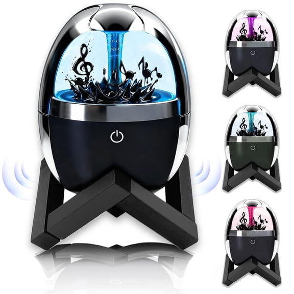 Dancing Ferrofluid Bluetooth Speaker, Magnetic Fluid Audio Visualizer with LED Lights,Stereo Sound,Touch Control,Cool Venom Display