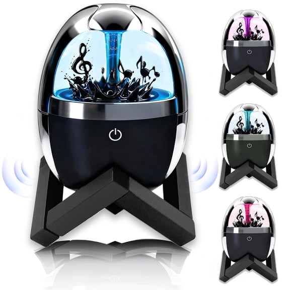 XRELIATECH Dancing Ferrofluid Speaker, Magnetic Fluid Audio Visualizer with LED Lights,Stereo Sound,Touch Control,Cool Venom Display
