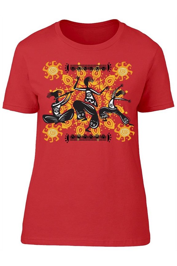 Dancing Figures Art T-Shirt Women -Image by Shutterstock, Female Small