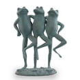 thumbnail image 1 of Dancing Frog Trio Verdigris Green Metal Garden Sculpture, 1 of 4