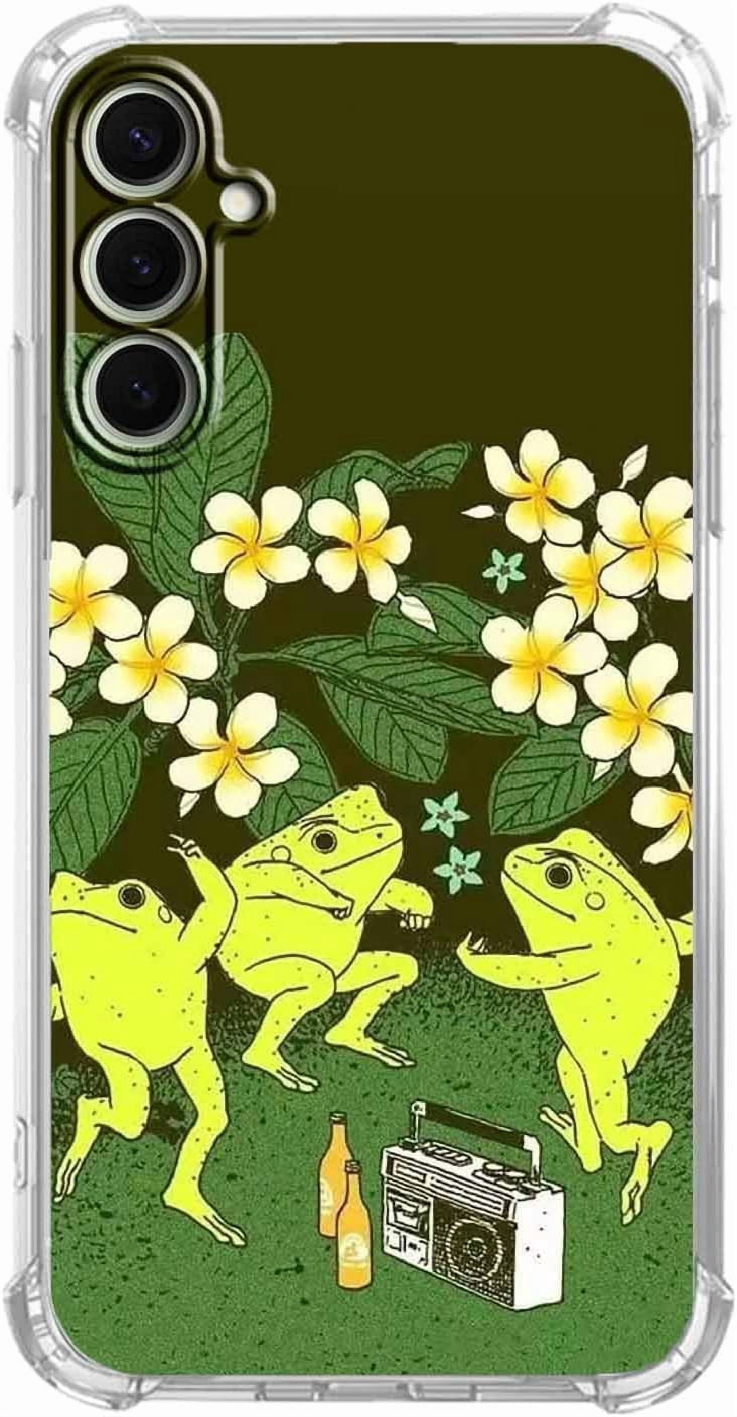 Dancing Frogs Hippie Animals Party Pattern,Soft TPU Bumper Phone Case ...