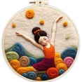 thumbnail image 1 of Dancing Girl Felt Set, Beginner Felt Painting Set, With Wool Felt Painting Set, Decorative Frame, Suitable for Home Decoration, Christmas Gift, 1 of 8