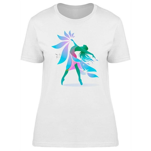 Dancing Girl With A Flower T-Shirt Women -Image by Shutterstock, Female x-Large