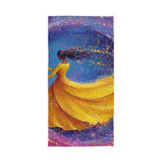 Dancing Girl's Back Face Towel Absorbent Hand Towels Bath Sport Gym