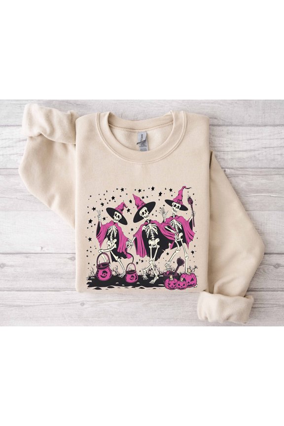 Dancing Halloween Party Costume Bones Graphic Pullover Gift Sweatshirt