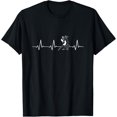 thumbnail image 1 of Dancing Heartbeat t-Shirt Rumba Salsa Cha Cha Jive Bachata T-ShirtMen and women, Black T-shirt, size: Extra large, 1 of 4