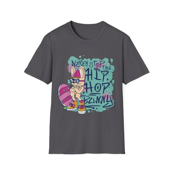Dancing Hip Hop Bunny Funny Easter Celebration Graphic Tee