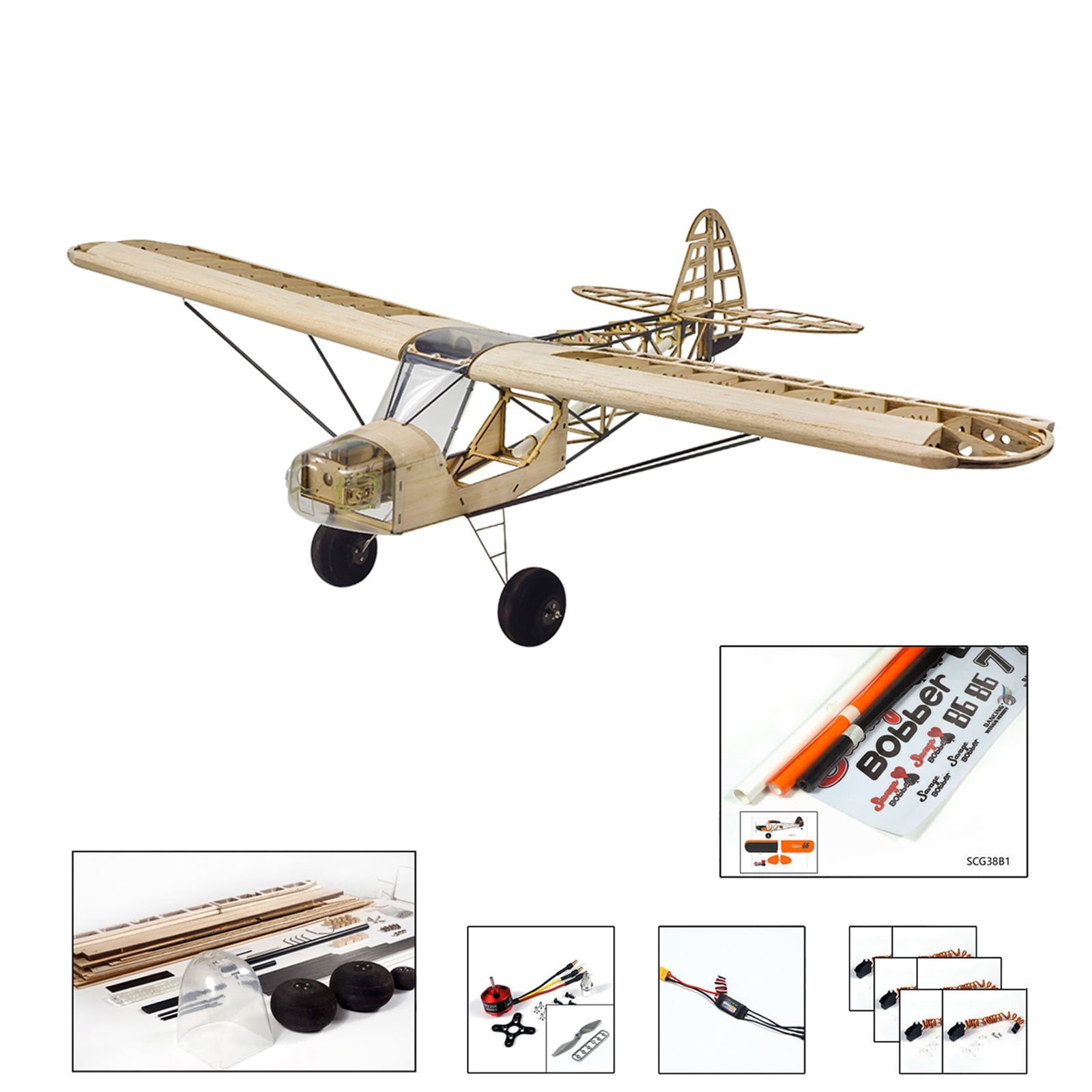 Dancing Hobby S38 Savage Bobber 1000mm Wingspan Balsa Wood Remote Control Airplane KIT/ KIT+