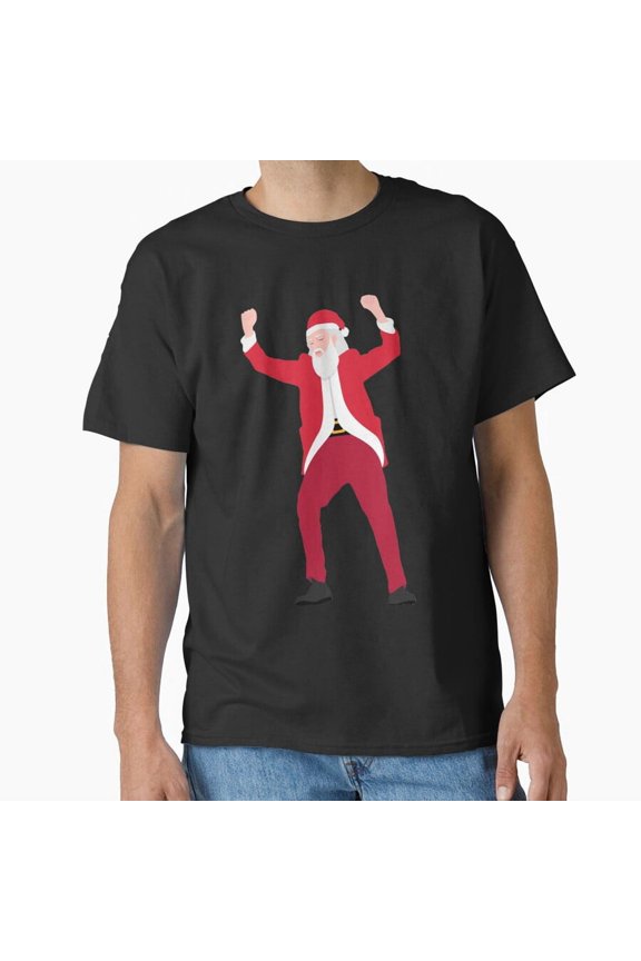 Dancing Holiday Figure Retro Festive Cheerful Winter Graphic Unisex T-Shirt, up to size 5XL