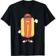 thumbnail image 1 of Dancing Hotdog Shirt- Funny Food T Shirt T-Shirt, 1 of 3