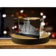 thumbnail image 1 of Dancing House 3D Engraved Crystal Keepsake Souvenir, 1 of 8