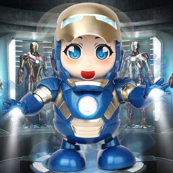 Dancing Iron Man Robot Toy Electric Singing Iron Man Glows Children's Gift