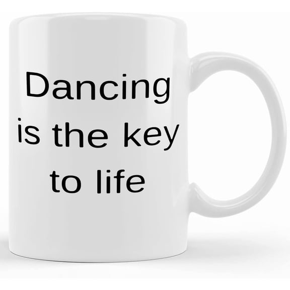 Dancing Is The Key Coffee Mug Tea Cup For Dancers Gift Idea For Dancer, Ceramic Novelty Coffee Mugs 11oz, 15oz Mug, Tea Cup, Gift Present Mug For Birthday, Christmas Thanksgiving Festival