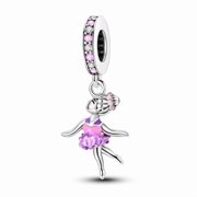 Dancing Lady Pendant Charm, Compatible with Most Bracelet, Charm for Bracelet