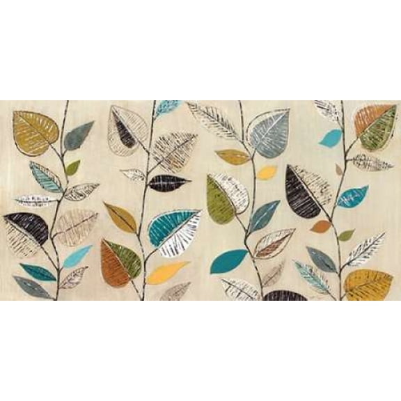 Dancing Leaves III Canvas Art - Tava Studios (10 x 20)