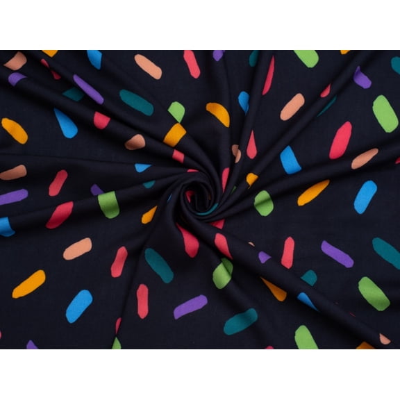 Dancing Lights Viscose Challis Fabric Minerva Exclusive - per yard