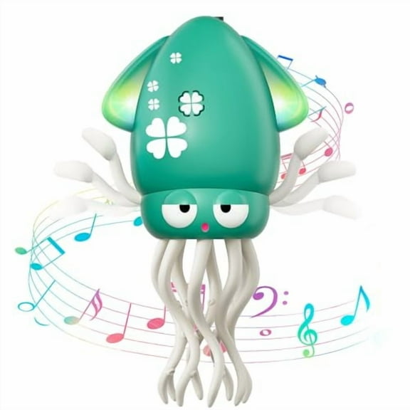 Dancing Octopus Baby Toy,Electric Crawling Octopus Tummy Time Toy,Rechargeable Magic Dancing Music Squid Baby Toys for 3 4 5 Year Old Kids Boy Girl Birthday Gifts Christmas Stocking Stuffers(Green)