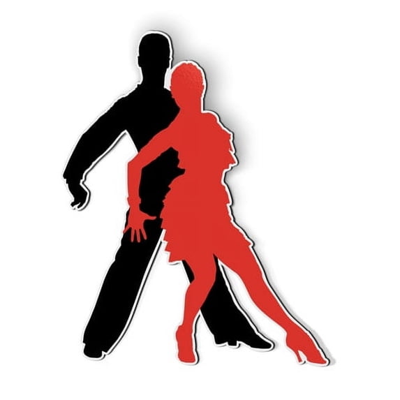 Dancing Pair Latin Dancers Salsa - 5.5" Magnet for Car Locker Refrigerator