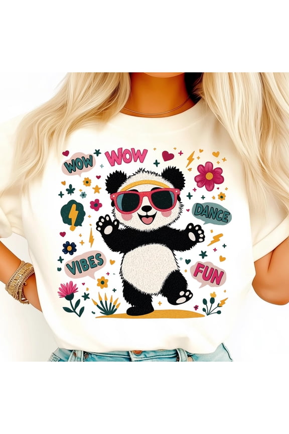 Dancing Panda Shirt, Cute Panda Shirt, Funny Animal Shirt, Party Vibes Shirt, Cool Sunglasses Shirt, Cartoon Panda Shirt, Hip Hop Panda Shirt