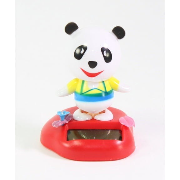 Dancing Panda in a Meadow Nice Clothes Solar Toy Home Decor Birthday Gift US Seller