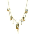 thumbnail image 1 of Elegant Multi-Color Pearl Cluster Drop Necklace with Gold Tone Chain Jewelry Necklace Gold, 1 of 7