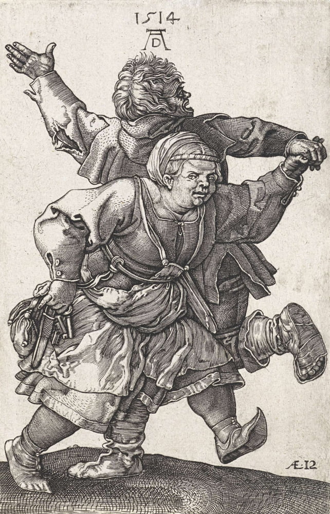 Dancing Peasant Couple Canvas Art - (24 x 36)