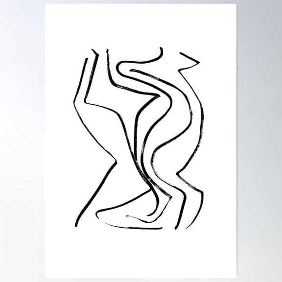 Dancing People Poster Wall Art, Modern Wall Decor For Living Room Bedroom, 16x24 UNFRAMED