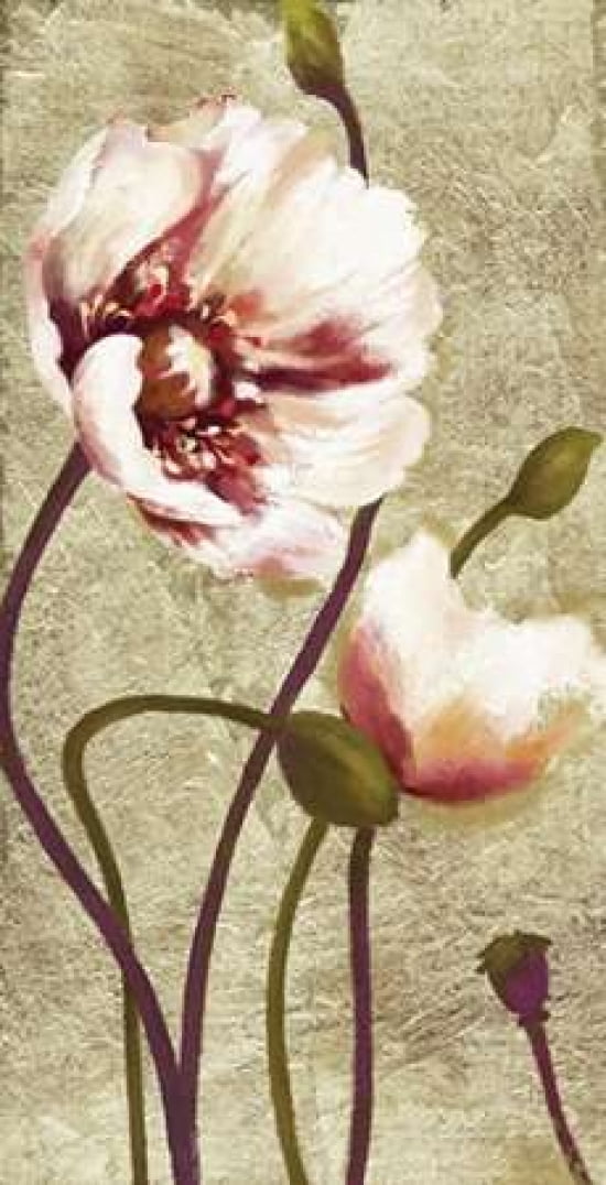 Dancing Poppies 1 Canvas Art - Art Atelier Alliance (10 x 20)