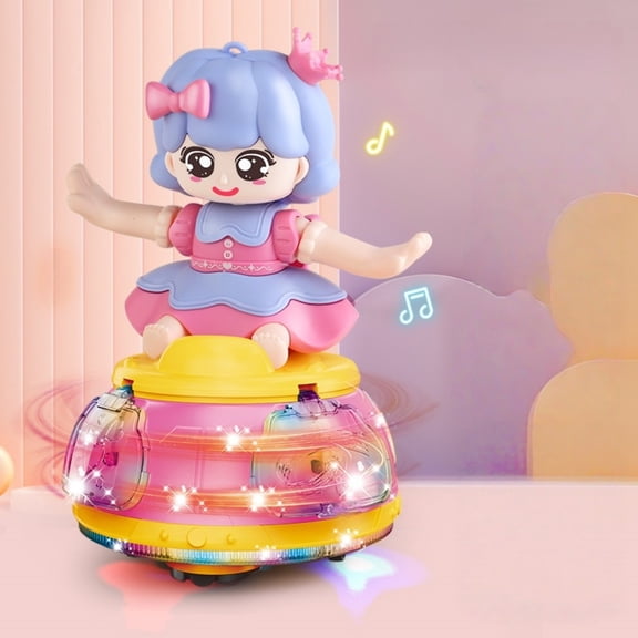 Dancing Princess Toy with Dynamic Music and Colorful LED Lights, Electric Rotating Interactive Doll, Early Educational Learning Toy, Birthday Mothers Day Easter Gift