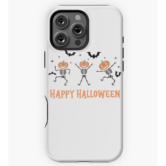 Dancing Pumpkin Skeletons GA3637 Phone Case for iPhone 11 to 17 Pro Max