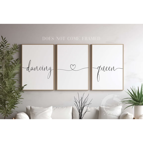 Dancing Queen Minimalist Poster Prints Home Wall Art Home Decor Office Wall Art Set 3
