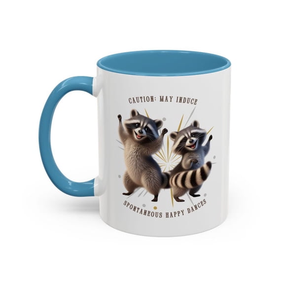 Dancing RacC1oons Coffee Mug, Happy Dances RacC1oon Cup, TR1AS1H Panda Gift, RacC1oon Lover Coffee Cup, Funny Animal Lover Gif, Funny Mug Gift