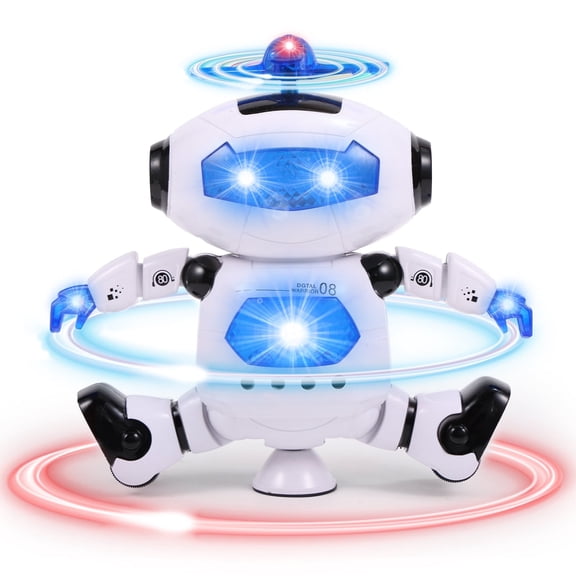 Dancing Robot Toy for Kids Electronic Walking Dancing Robot Toy with Music 360° Body Spinning,Toddler Toys Gifts