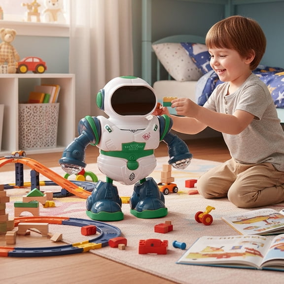 Dancing Robot Toy with Music and Light Stunts, Swinging Technology Sensing Electric Robot for Kids, Interactive Gift Toy for Boys and Girls