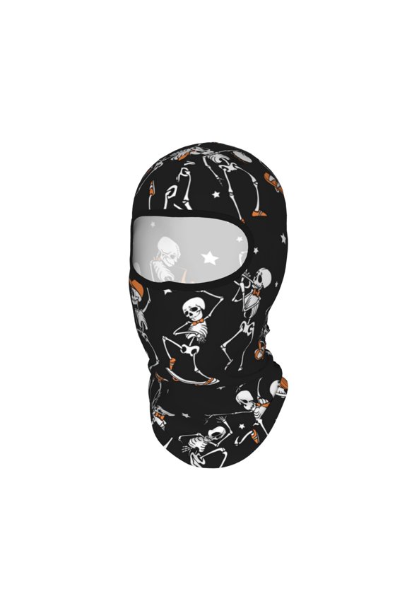 Dancing Skateboarding Skull Skateboard Unisex Balaclava Ski Mask Full Face Cover for Cold Weather & UV Protection, Breathable Cooling Helmet Liner