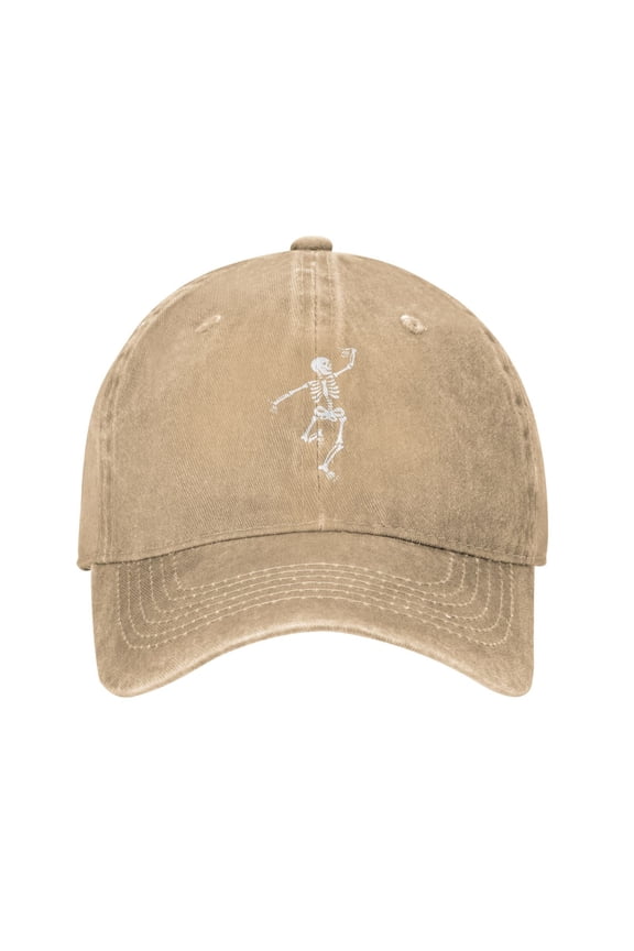 Dancing Skeleton Cowboy Hat Baseball Hat Trucker Hat For Men Women Retro Denim Hats Baseball Cap Dad Hat