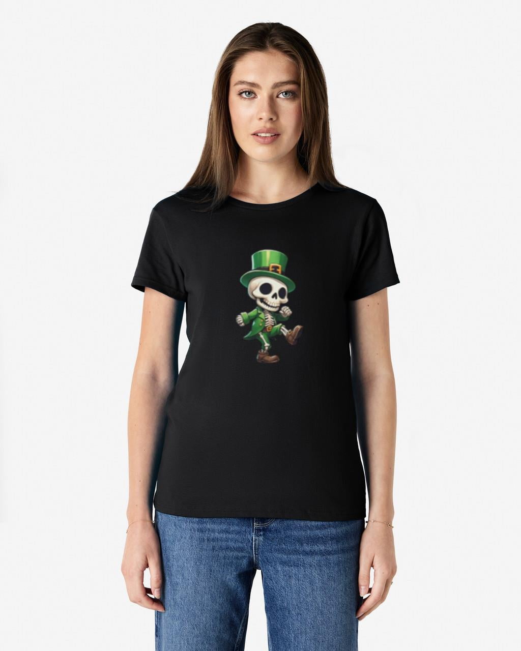 Dancing Skeleton Funny Classic TShirt St. Patrick’s Day Fun, for men & women, up to size 5XL
