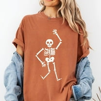 Dancing Skeleton Halloween Comfort Colors Shirt – Fun & Minimal Spooky Season Graphic Tee