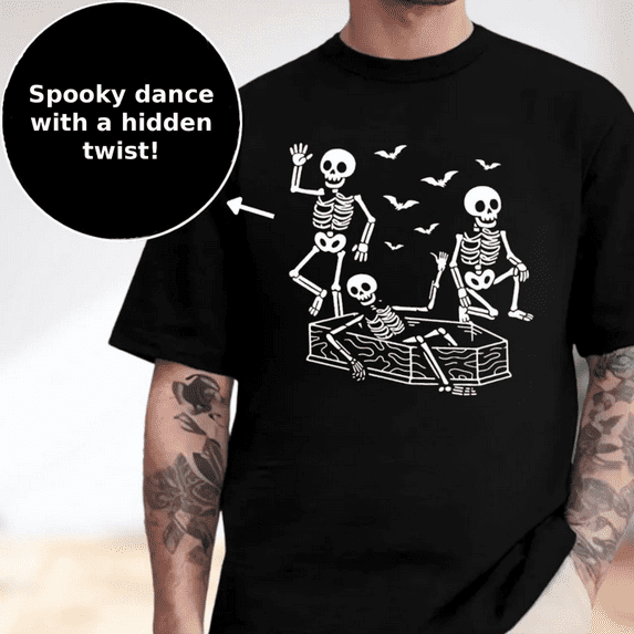 Dancing Skeleton Halloween Shirt – Funny Spooky Season Graphic Tee