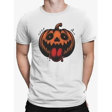 Dancing Skeleton Pumpkin Halloween Graphic - Men's T-shirt