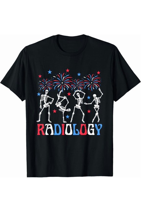 Dancing Skeleton Radiology X-Ray Tech 4Th Of July T-Shirt, Unisex T-Shirt