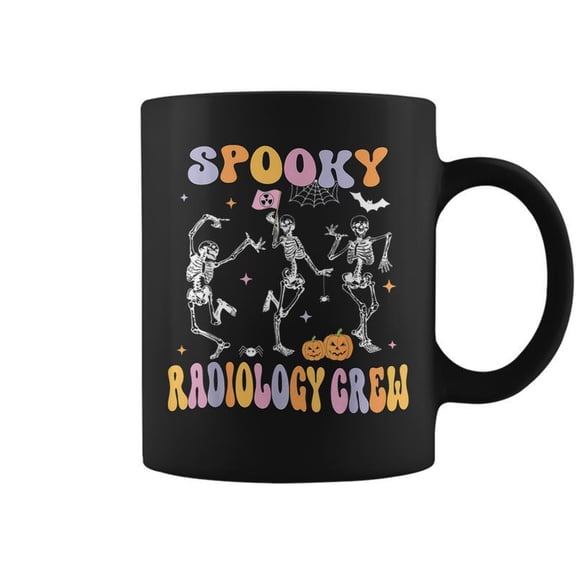 Dancing Skeleton Spooky Radiology Crew XRay Tech Halloween Coffee Mugs