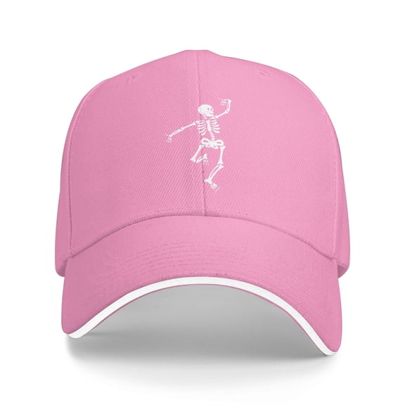Dancing Skeleton Unisex Sandwich Cap Classic Baseball Capunisex Adjustable Casquette Dad Hat