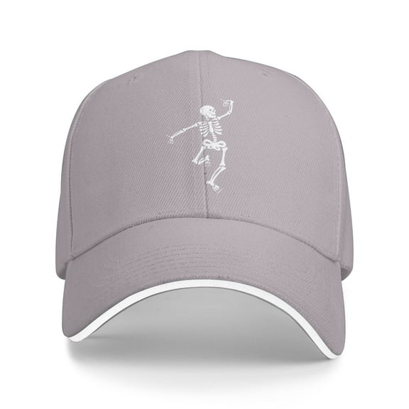 Dancing Skeleton Unisex Sandwich Cap Classic Baseball Capunisex Adjustable Casquette Dad Hat