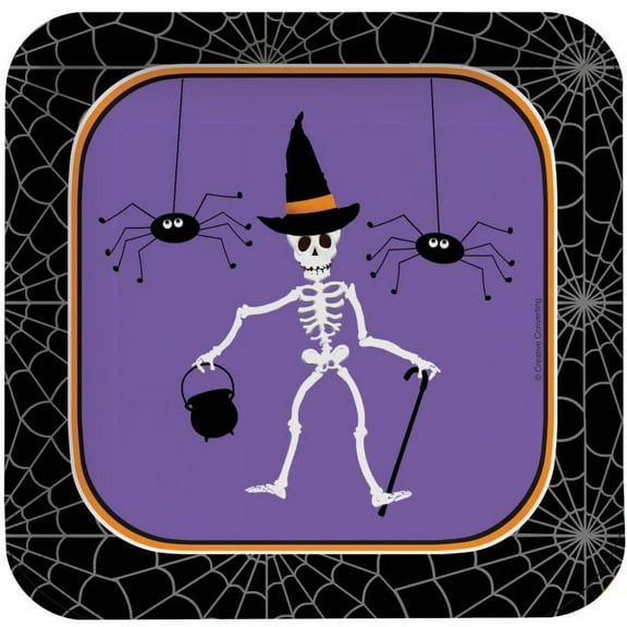 Dancing Skeletons 7-inch Paper Plates 8 Per Pack