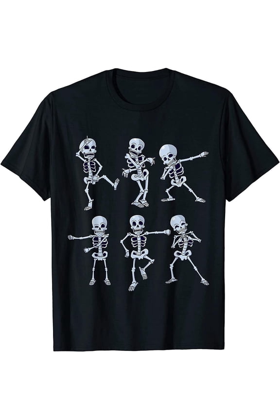 Dancing Skeletons Dabbing Skeleton Dab Boys Girls Halloween T-Shirt