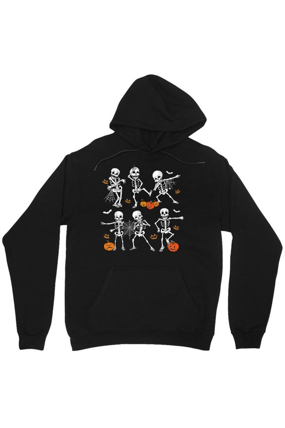 Dancing Skeletons Funny Halloween Costume Graphic Creepy Season Simple - Breathable Material M7560 Unisex Hoodie, Up to Size 5XL