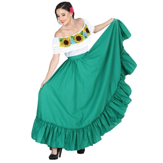 Dancing Skirt Doble Vuelo 100% Cotton Green 601313