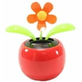 thumbnail image 1 of Dancing Solar Power Flower Orange Daisy in Assorted Colors Pots Solar Toys Gift B11655, 1 of 2